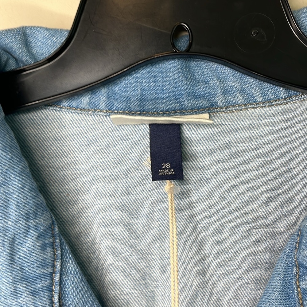 NWT Women's Long Sleeve Denim Shirtdress - Universal Thread™ Light Wash Size 28 - Picture 6 of 12